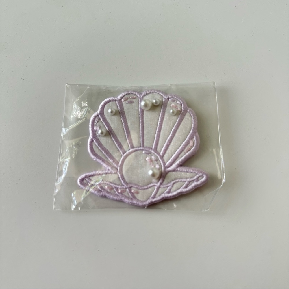 Stoney Clover Lane Pearl Embellished Clam Shell Patch The Mermaid Collection
